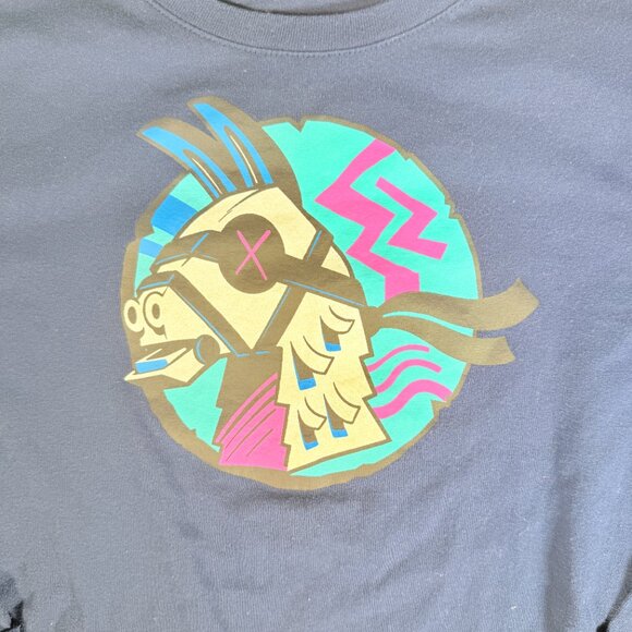 FORTNITE Shirt Boys Size 8 Loot LLAMA Heads Long Sleeve Shirt Blue Video Game - Picture 2 of 4